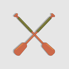 Rowing is a tool used for propulsion carried by water. The paddle has a flat blade at one end. The rower holds the oar at the other end