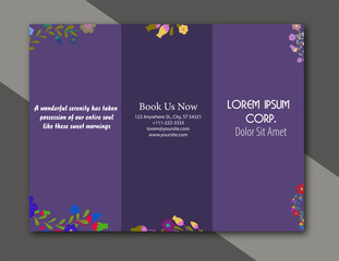 Modern design foliage poster brochure cover layout template