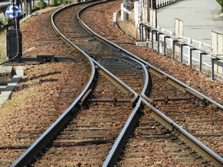 石川線　額住宅前駅線路