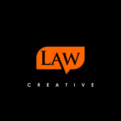 LAW Letter Initial Logo Design Template Vector Illustration	
