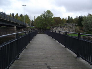 Obraz premium footbridge to the old castle