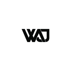 waj letter original monogram logo design