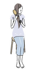 Brush your hair Female 1