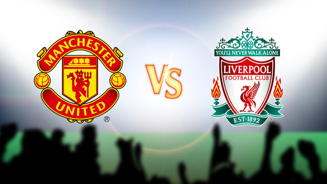 Manchester United Vs Liverpool Concept. Vector.