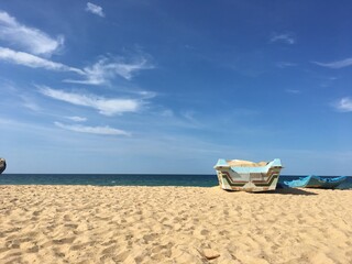 Fototapeta na wymiar beach chair on a beach