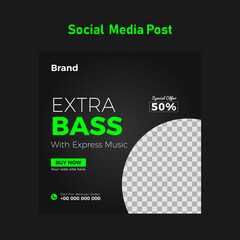 Music Metarial Sale Web Banner Template Design