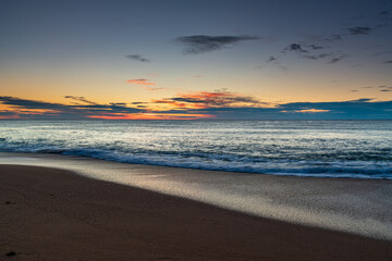 High cloud sunrise seascape