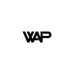 wap letter original monogram logo design