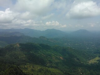 clouds over the mountains
