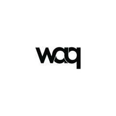 waq letter original monogram logo design
