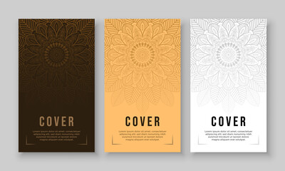 Luxury mandala background with floral ornament pattern. Hand drawn mandala design. Vector mandala template for decoration invitation, cards, wedding, logos, cover, brochure, flyer, banner.