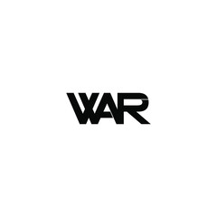 war letter original monogram logo design