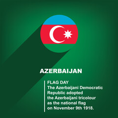 Poster Azerbaijan Flag Day