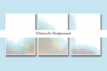 Abstract watercolor painted brush background