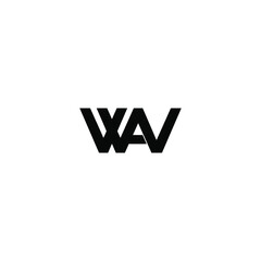 wav letter original monogram logo design