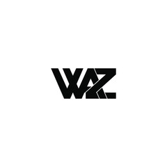 waz letter original monogram logo design