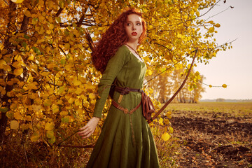 red-haired girl archer