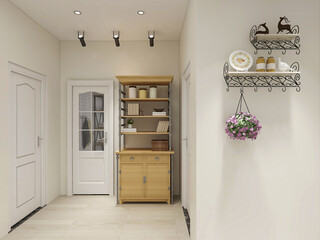 spacious living room design of modern residence, with sofa, tea table, decorative painting, etc