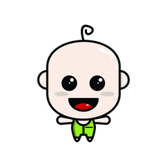 cute baby vector on white background