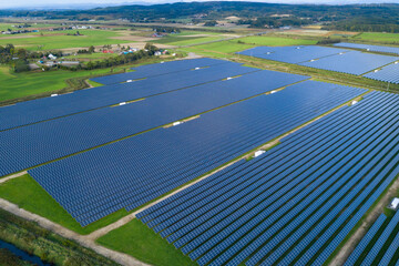 メガソーラー　太陽光発電所　空撮