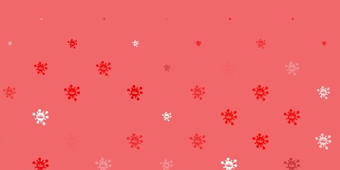 Light red vector template with flu signs.