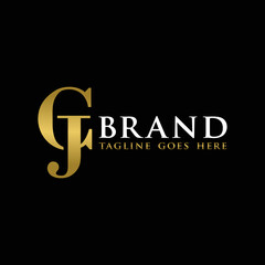 global financial business logo letter CJ