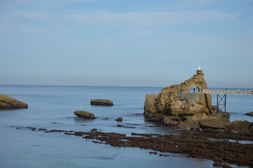 Beautiful shot of bass tide Biarritz, France