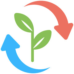 
Eco theme element, ecology flat design icon
