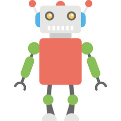 
Flat vector icon design of a robot

