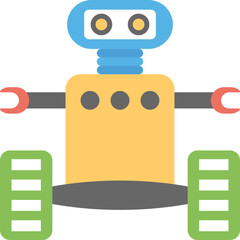 
Flat vector icon design of industrial robot
