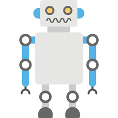 
Flat vector icon design of industrial robot

