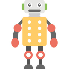 
Flat vector icon design of industrial robot
