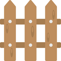 
A flat design icon of garden fence

