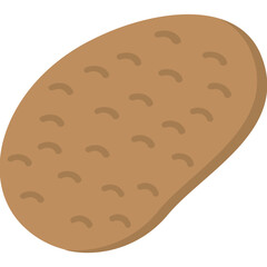 
A whole potato flat design icon
