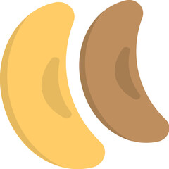 
Fruit slices vector icon in flat design 
