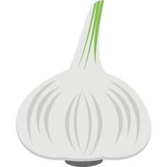 
A garlic bulb flat vector icon 
