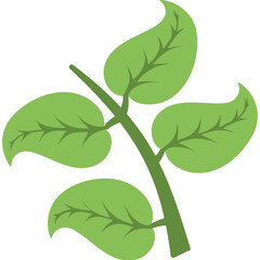 
A growing plant, leaf branch flat design icon
