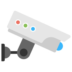 
Flat icon of a security camera 
