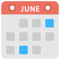 
Flat icon of the page of a calendar 

