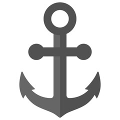 
Flat icon of a ship anchor 
