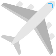 
Flat icon of an airplane
