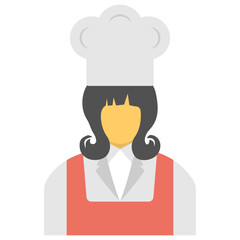 
Flat icon of a chef 

