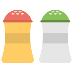 
Flat icon of salt and pepper containers
