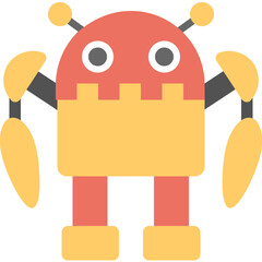 

Flat vector icon design of a robot
