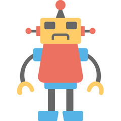 

Flat vector icon design of a robot
