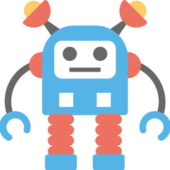 

Flat vector icon design of a robot
