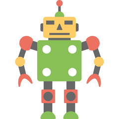 

Flat vector icon design of a robot
