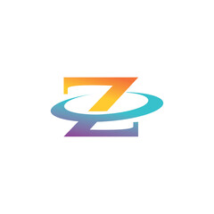 letter z logo modern color illustration design template vector