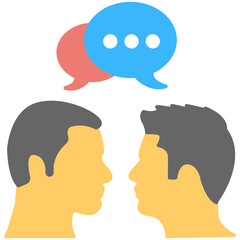 
Speech bubbles, flat icon communication
