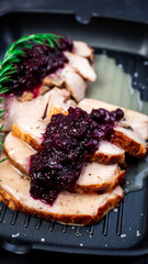 Roasted Turkey Meal With Garnishes